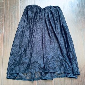 ASOS Women's Black Flowy Lace Strapless Dress | Size: 8